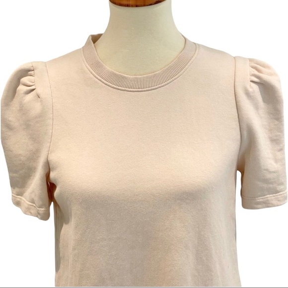 Club Monaco Cream Dieorna Princess Short Sleeve Terry Top Size Medium - Picture 5 of 11
